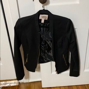 Black zippered blazer